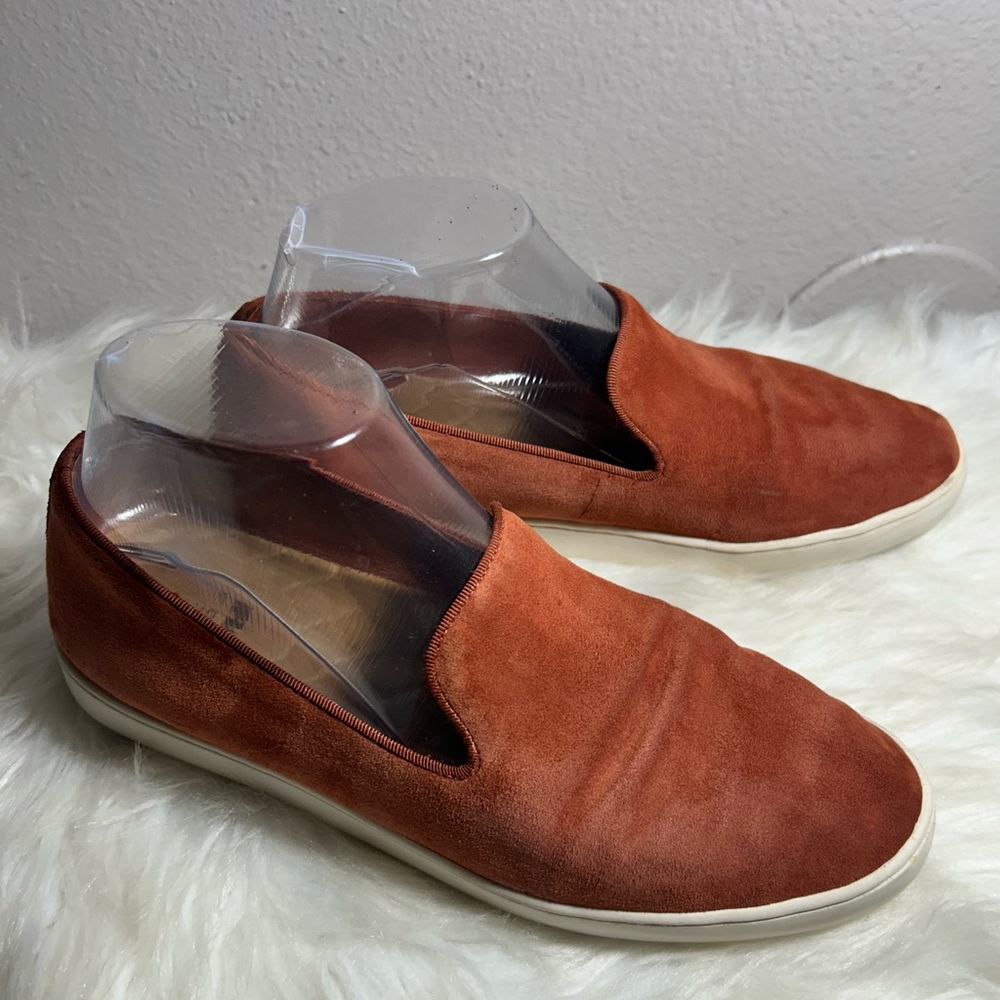 Birdies The Swift Slip-On Sneaker Suede Leather Flats Nutmeg Orange Size - Picture 3 of 9